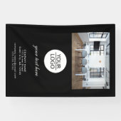 黒追加ロゴカスタム文字プロモーション写真 横断幕 (横)