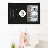 黒追加ロゴカスタム文字プロモーション写真 横断幕 (インサイチュ)