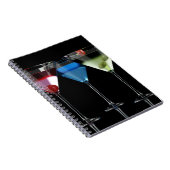 黒違う色のマルティーニ眼鏡のカクテル ノートブック (右側)