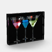 黒違う色のマルティーニ眼鏡のカクテル フォトブロック (左)