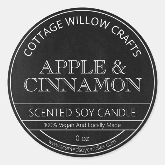 黒醤油素朴キャンドルラベル ラウンドシール (正面)