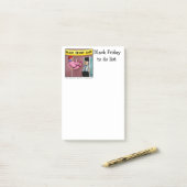 黒金おもしろい曜日のタスク一覧 ポストイット (デスク上)