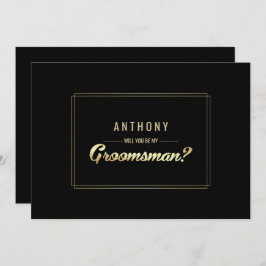 黒金ウエディングの結婚式で僕の介添え人になってくれるかい？ 招待状