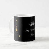 黒金ゴールドがん星座誕生日 コーヒーマグカップ (正面左)