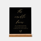 黒金ゴールドこのキャンドルは結婚の記憶テーブルを燃やす アクリルサイン (正面)