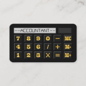 黒金ゴールドとグレー計算CPA税理士 名刺 (正面)