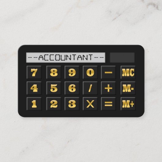 黒金ゴールドとグレー計算CPA税理士 名刺 (正面)