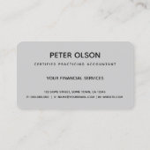 黒金ゴールドとグレー計算CPA税理士 名刺 (裏面)