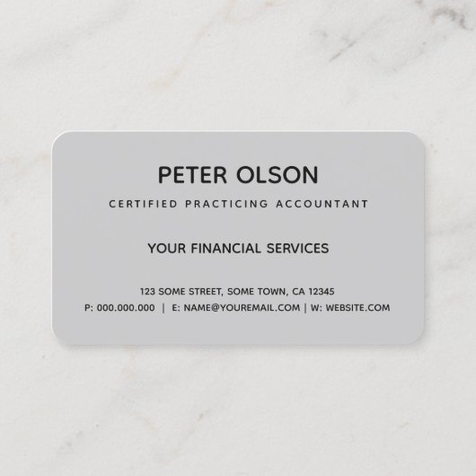 黒金ゴールドとグレー計算CPA税理士 名刺 (裏面)