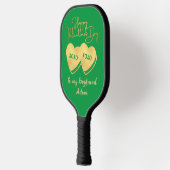 黒金ゴールドのバパーソナライズされたカスタマイズン ピックルボールラケット (左)