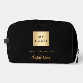 黒金ゴールドのロゴ名の署名 ドップキット (正面)