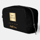 黒金ゴールドのロゴ名の署名 ドップキット (右コーナー)