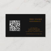 黒金ゴールドのqrコード編集 名刺 (裏面)