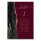 黒金ゴールドアゲテ結婚ブルゴーニュのテーブル番号 テーブルナンバー (正面)