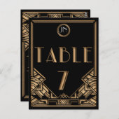 黒金ゴールドアールデコスタイル表(7) ポストカード (正面/裏面)
