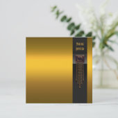 黒金ゴールドアールデコパーティの招待状テンプレート 招待状 (スタンド正面)