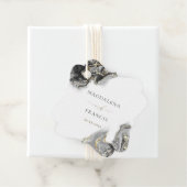 黒金ゴールドインク大理石結婚式の引き出物ラベル フェイバータグ (インサイチュ)