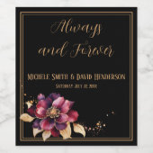 黒金ゴールドエレガントブルゴーニュ ワインラベル (シングルラベル)