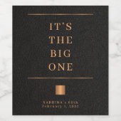 黒金ゴールドエレガント生誕パーソナライズされた生日 ワインラベル (シングルラベル)