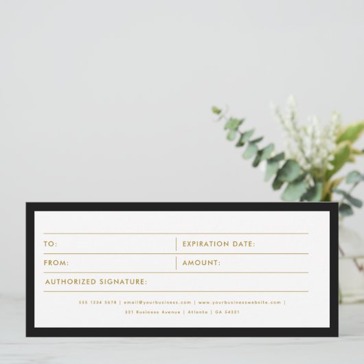 黒金ゴールドエージェントのギフト証明書伝票 (スタンド正面)