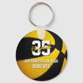 黒金ゴールドキッズバスケットチームカラー キーホルダー (裏面)