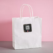 黒金ゴールドグリッター事業名qrコードインスタンス スクエアシール