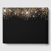 黒金ゴールドグリッター名バルーンキンセアニェラ ゲストブック (裏面)