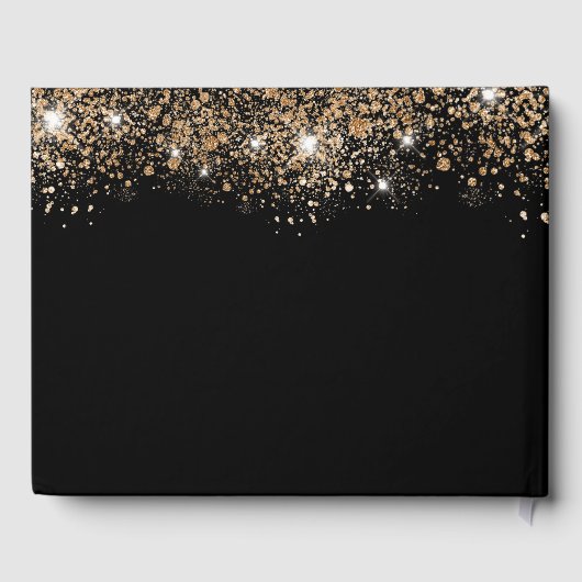 黒金ゴールドグリッター名バルーンキンセアニェラ ゲストブック (裏面)