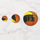 黒金ゴールドチームカラーバスケットボールパーティー コンフェッティ (正面)