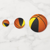 黒金ゴールドチームカラーバスケットボールパーティー コンフェッティ (裏面)