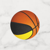 黒金ゴールドチームカラーバスケットボールパーティー コンフェッティ (スモール正面)