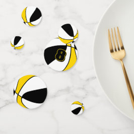 黒金ゴールドチームカラーバスケットボールパーティー コンフェッティ