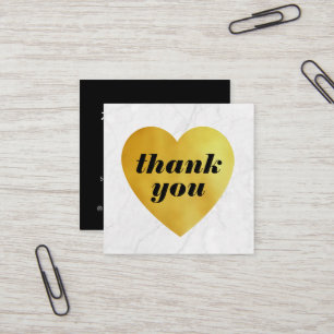 黒金ゴールドハート名刺 スクエア名刺