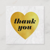 黒金ゴールドハート名刺 スクエア名刺 (正面)