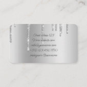 黒金ゴールドバルーン白実在金箔 名刺 (裏面)