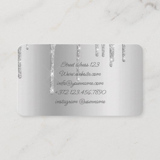 黒金ゴールドバルーン白実在金箔 名刺 (裏面)