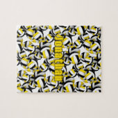 黒金ゴールドバレーチームの色の子供 ジグソーパズル (横)