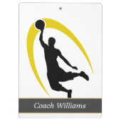 黒金ゴールドパーソナライズされた場 クリップボード (裏面)