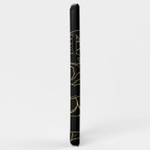 黒金ゴールドフローラ パーソナライズされた Case-Mate iPhoneケース (裏面/右)