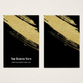 黒金ゴールドブラシイヤリングディスプレイカード (正面&裏面)