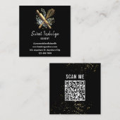 黒金ゴールドベーキング具方形ベーカリー スクエア名刺 (正面/裏面)