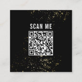 黒金ゴールドベーキング具方形ベーカリー スクエア名刺 (裏面)