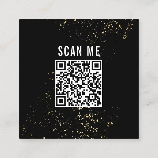 黒金ゴールドベーキング具方形ベーカリー スクエア名刺 (裏面)