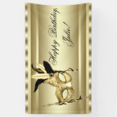 黒金ゴールドマスカレードパーティー 横断幕 (縦)