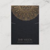 黒金ゴールドマンクラシックダ華美ラネックレスディスプレイ 名刺 (正面)