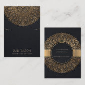 黒金ゴールドマンクラシックダ華美ラネックレスディスプレイ 名刺 (正面/裏面)