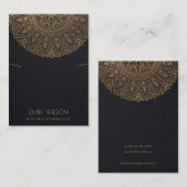 黒金ゴールドマンクラシックダ華美ラネックレスディスプレイ 名刺 (正面/裏面)