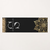 黒金ゴールドマンダラモカスタムノグラム ヨガマット (正面(横))