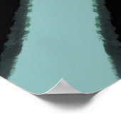 黒金ゴールドミントブラシストローク三角形 ポスター (角)