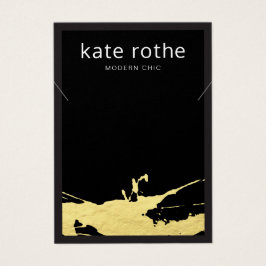 黒金ゴールドモダンスパッタネックレス表示カード